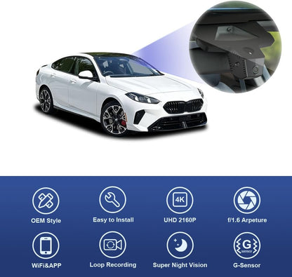 BMW 2 Series Gran Coupe Dash Cam (2025-2026), OEM Factory Look, UHD 2160P Video, WiFi & APP, Loop Recording