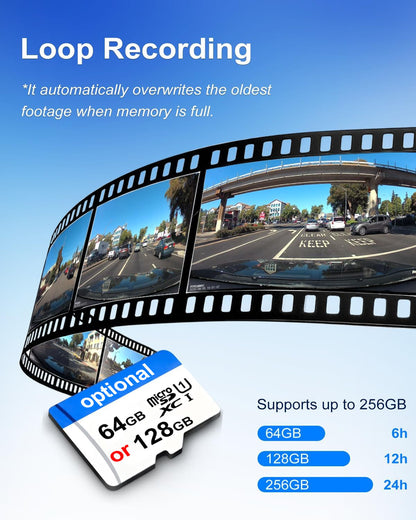 Integrated OEM Look Dash Cam Compatible with Toyota RAV4 2026 - Front 4K + Rear 1080P