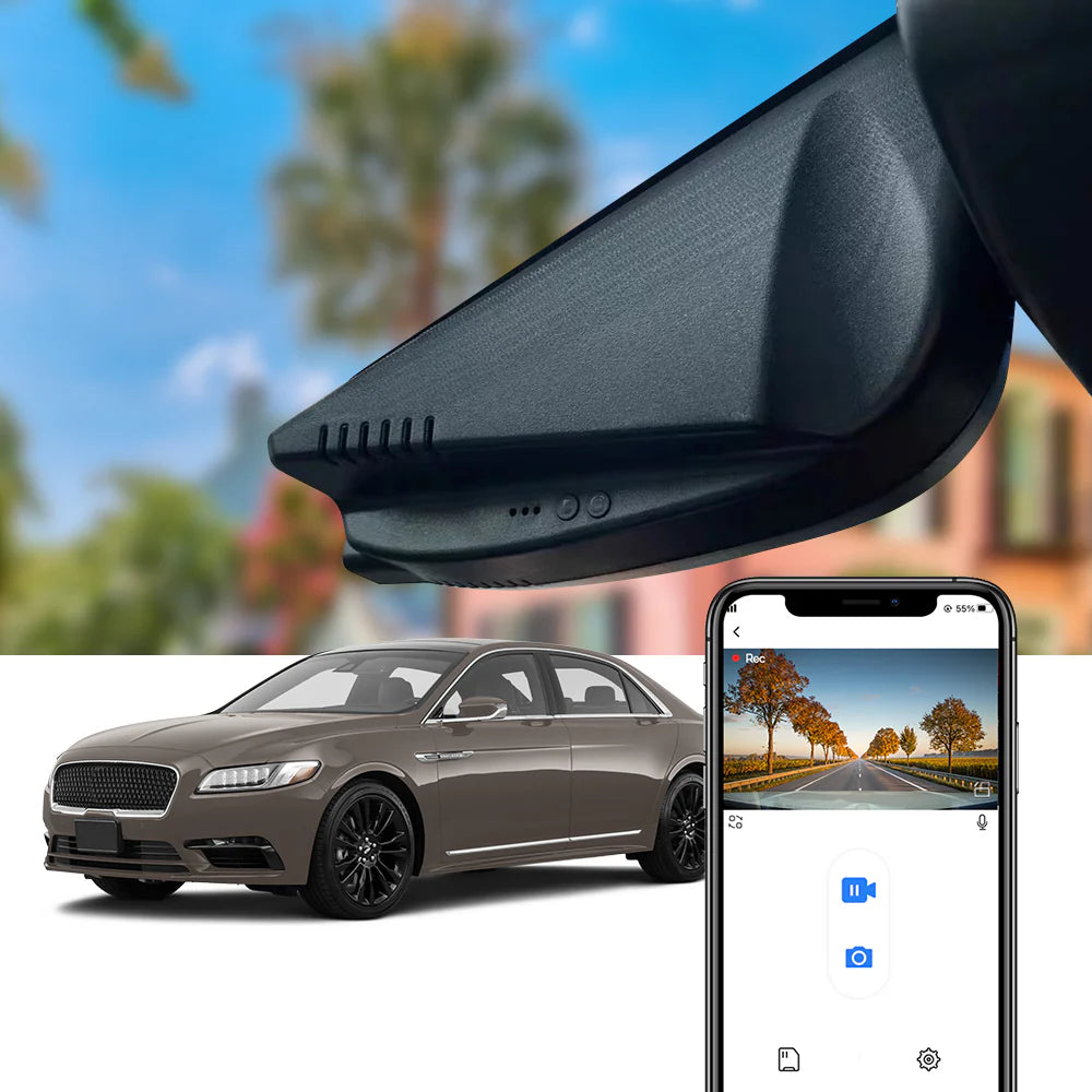 OEM Factory Look Dash Cam for Lincoln Continental (2017–2020) - Front 4K + Rear 1080P