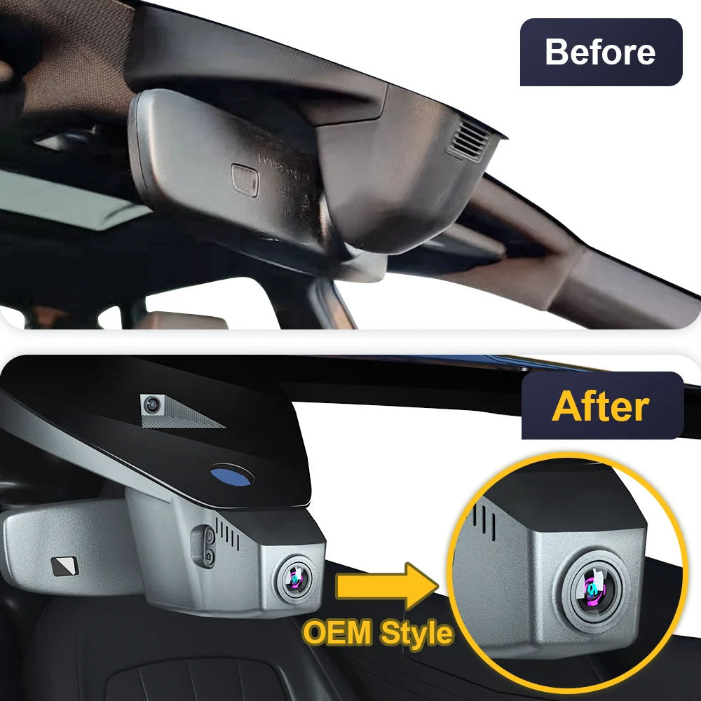 Integrated OEM Look Dash Cam Compatible with Volkswagen Arteon 2019-2024 (Model B, Wide Body)
