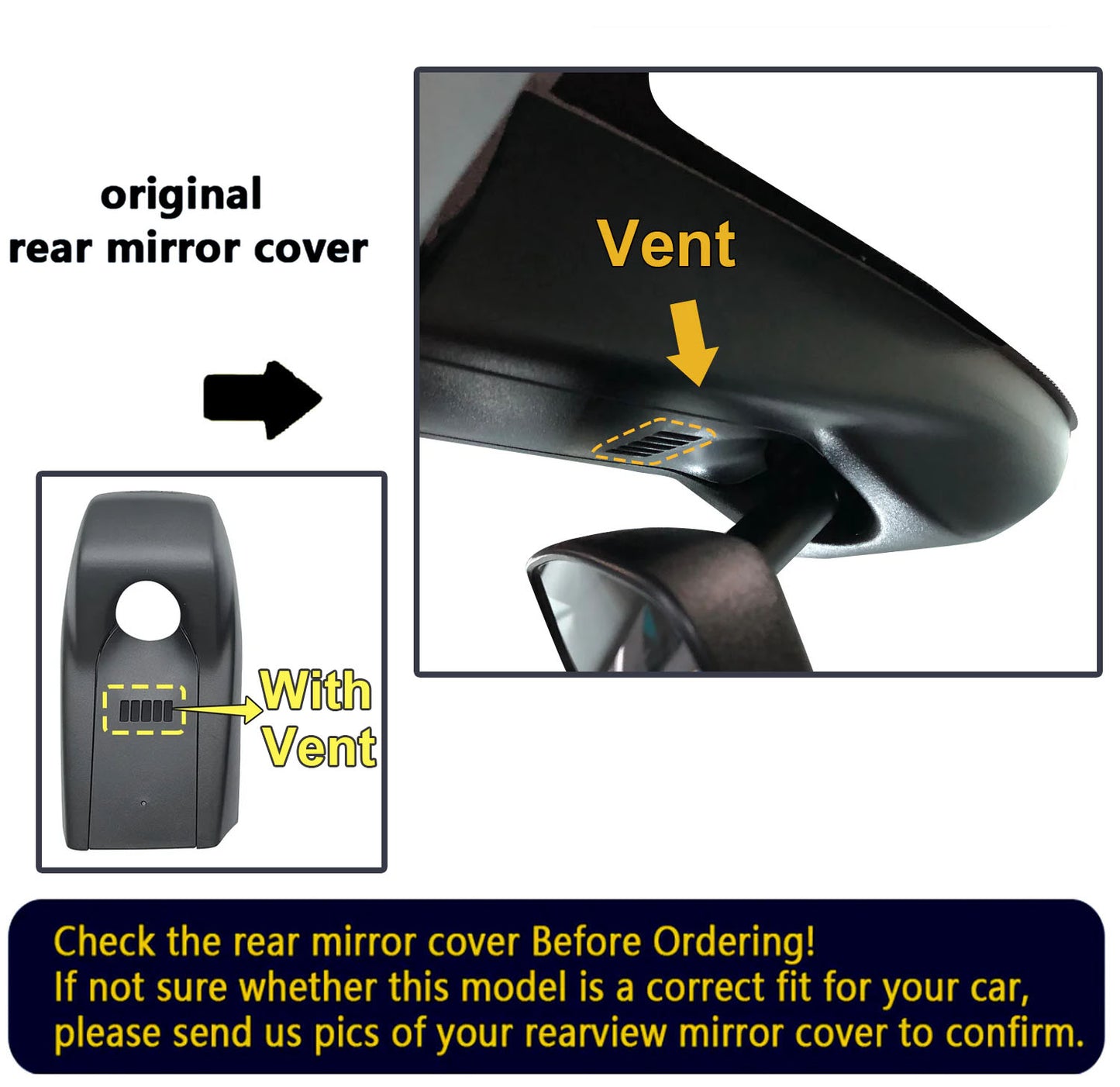 OEM Look Dash Cam for Chevrolet Chevy Blazer 2019-2024 (With Vents) - Front 4K + Rear 1080P