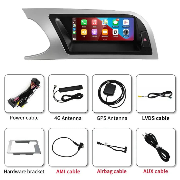 2013-2016 AUDI A4 8.8" CarPlay Digital Cockpit with Wireless Android Car Multimedia, OEM Style