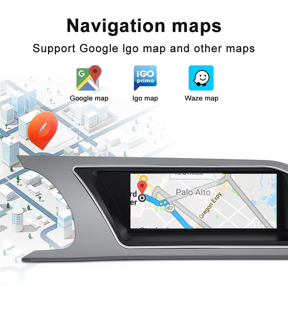 2009-2016 AUDI A5 8.8" CarPlay Digital Cockpit with Wireless Android Car Multimedia, OEM Style