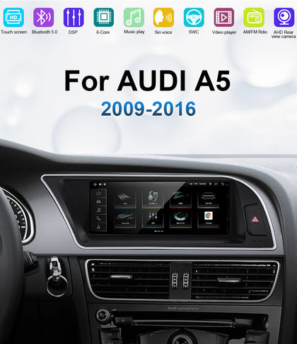 2009-2016 AUDI A5 8.8" CarPlay Digital Cockpit with Wireless Android Car Multimedia, OEM Style