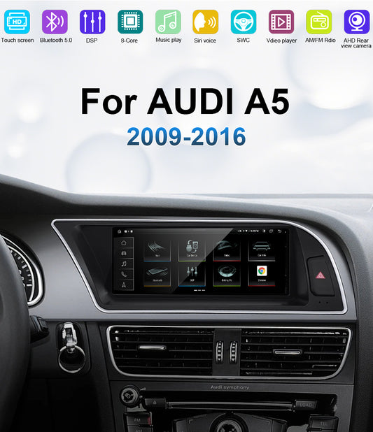 2009-2016 AUDI A5 8.8" CarPlay Digital Cockpit with Wireless Android Car Multimedia, OEM Style