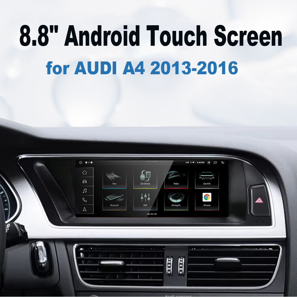 2013-2016 AUDI A4 8.8" CarPlay Digital Cockpit with Wireless Android Car Multimedia, OEM Style