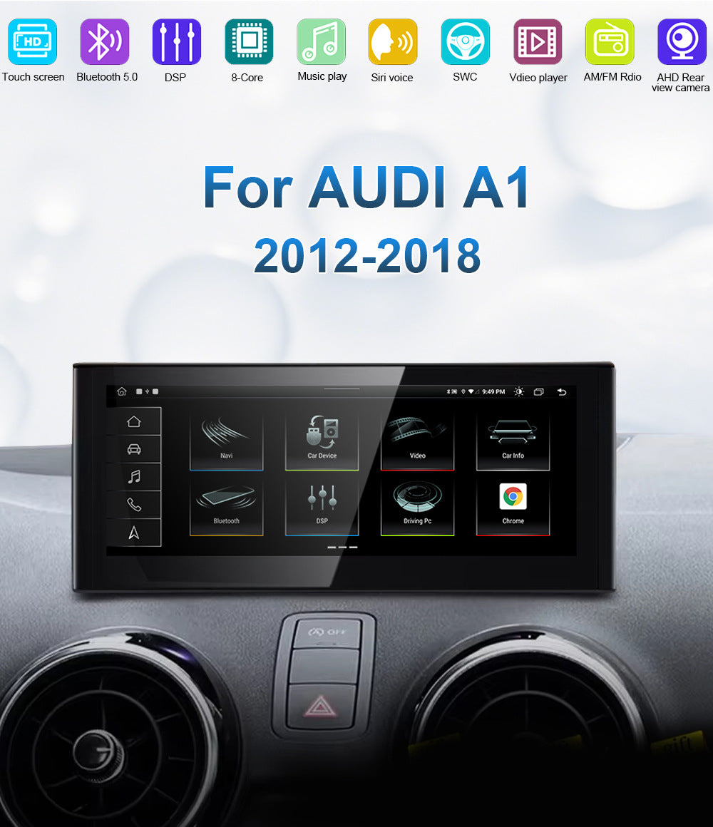 2012-2018 AUDI A1 10.25" Touch Screen Digital Cockpit with Wireless CarPlay, OEM Style