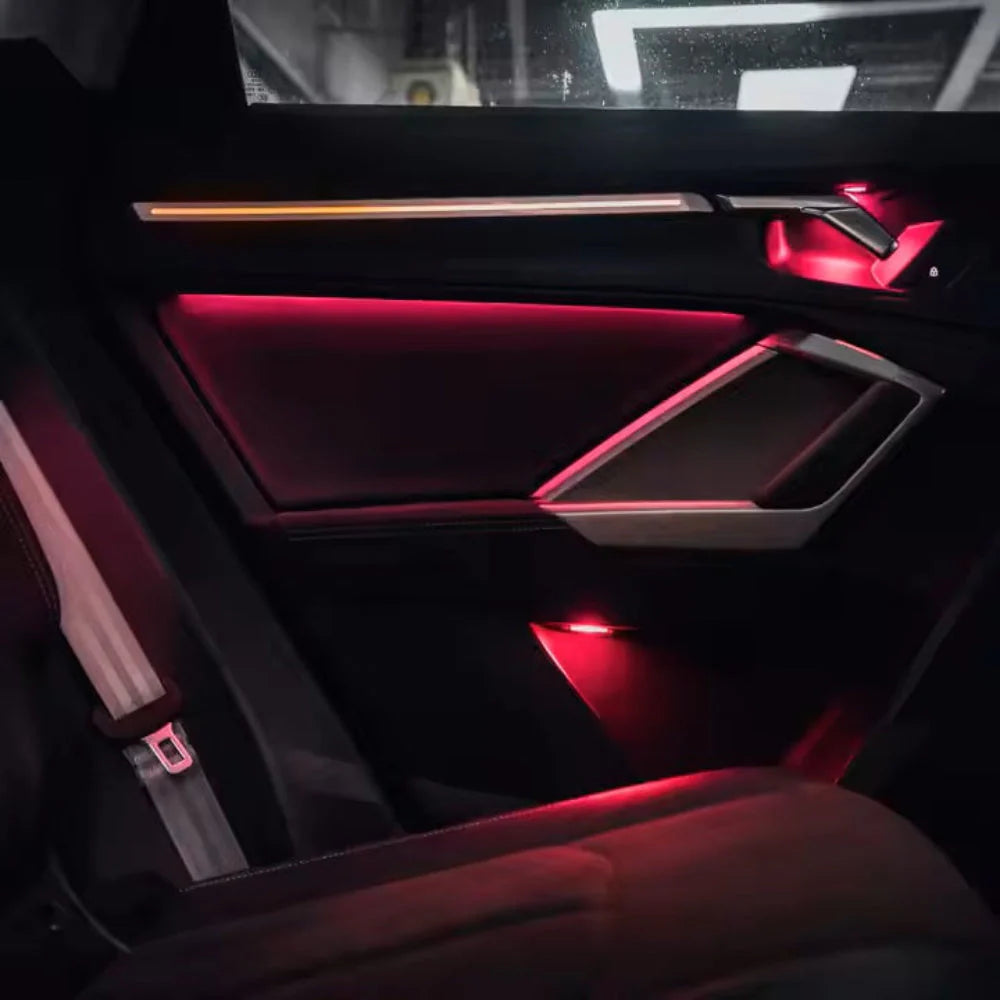2019-2023 Audi Q3 Interior Ambient Lighting 256 Color Trim Decoration Accessories, OEM Factory Look Interior Car Ambient Lights