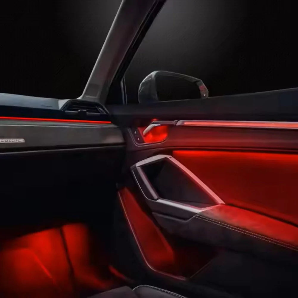 2019-2023 Audi Q3 Interior Ambient Lighting 256 Color Trim Decoration Accessories, OEM Factory Look Interior Car Ambient Lights