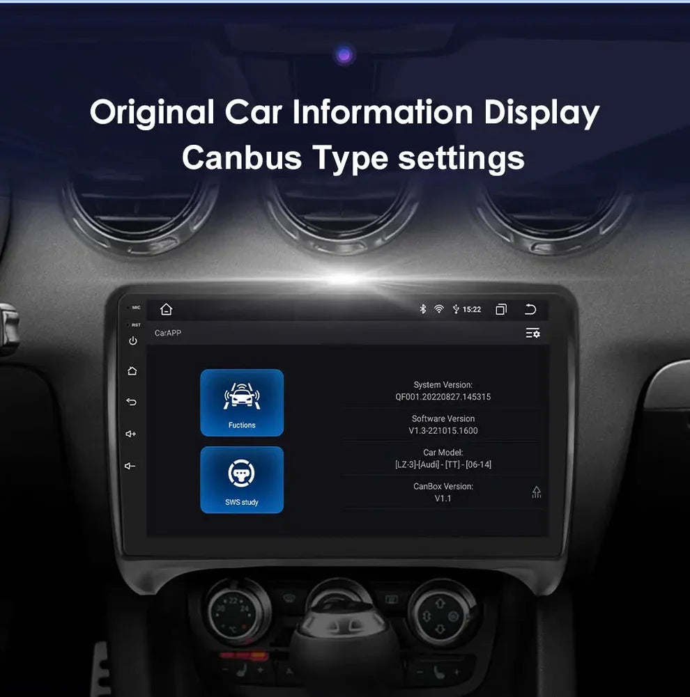 OEM Look Digital Cockpit Compatible with Audi TT (2006-2015) - 9-inch touchscreen + Wireless CarPlay