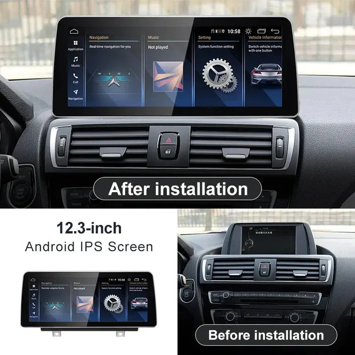 2012–2019 BMW 1 Series 12.3" Digital Cockpit Android Car Multimedia IPS Touchscreen, OEM Style