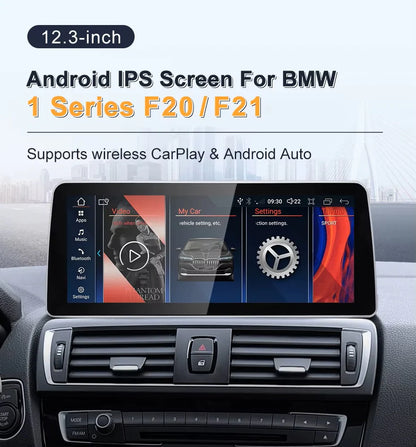 2012–2019 BMW 1 Series 12.3" Digital Cockpit Android Car Multimedia IPS Touchscreen, OEM Style