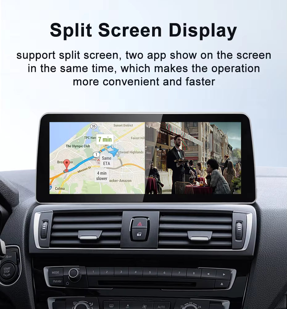 2012–2019 BMW 1 Series 12.3" Digital Cockpit Android Car Multimedia IPS Touchscreen, OEM Style