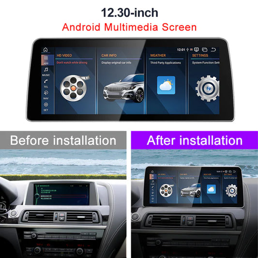 OEM Look Digital Cockpit Compatible with BMW 6 Series (2011-2018) - 12.3-inch touchscreen + Wireless CarPlay