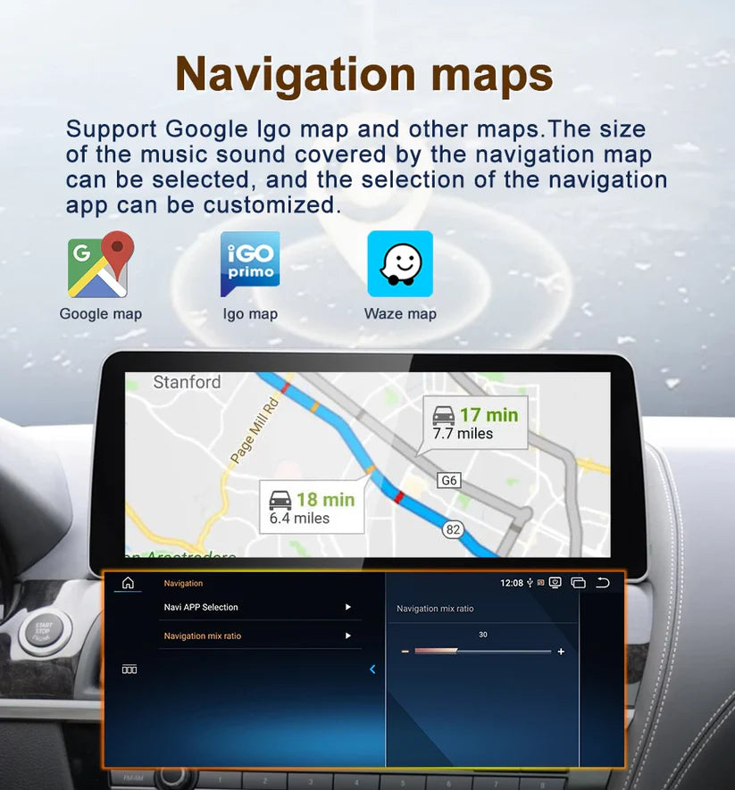 2011–2018 BMW 6 Series 12.3" Digital Cockpit Android Car Multimedia IPS Touchscreen, OEM Style