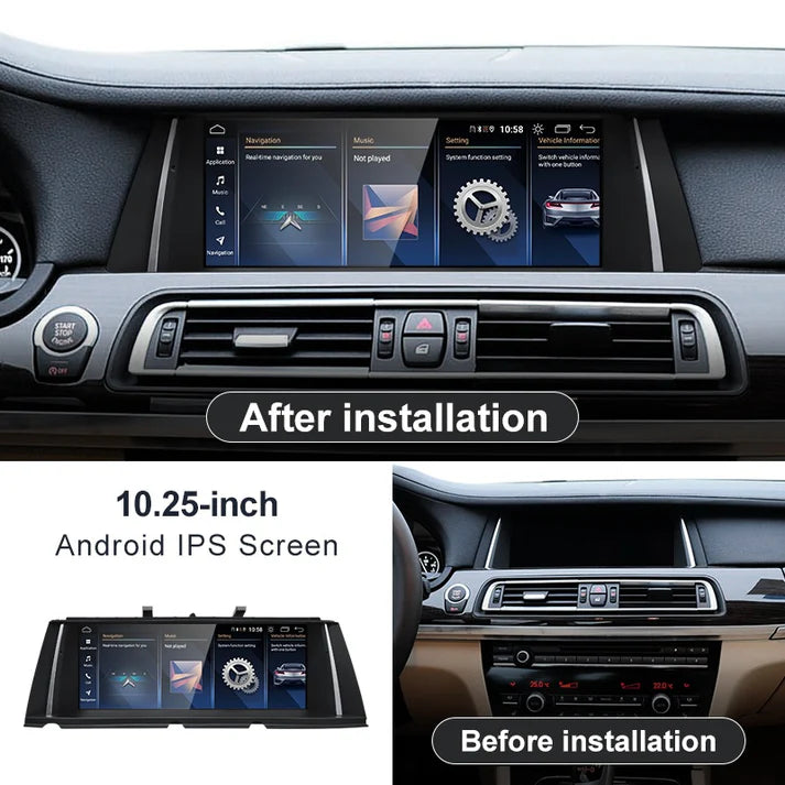 2009–2017 BMW 7 Series 10.25" Digital Cockpit Android Car Multimedia IPS Touchscreen, OEM Style
