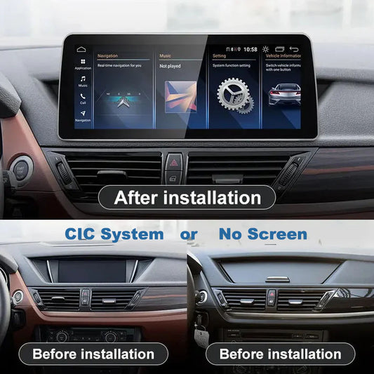 2009–2015 BMW X1 12.3" Digital Cockpit Android Car Multimedia IPS Touchscreen, OEM Style