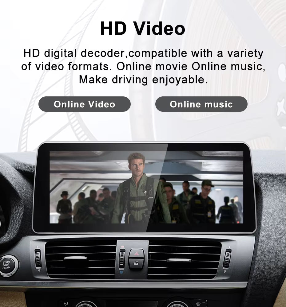 2014–2018 BMW X4 12.3" Digital Cockpit Android Car Multimedia IPS Touchscreen, OEM Style