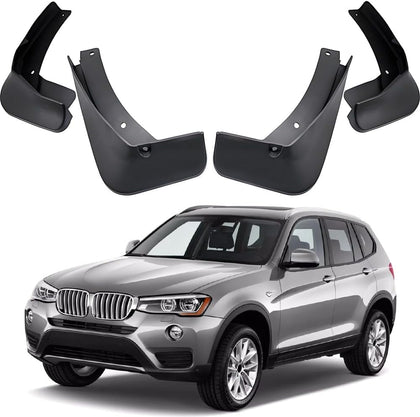 Car Mudguard Fender Mud Flaps Splash Guards for BMW X3 28i 35i 2011-2017, 4pcs Mud Guard Kit