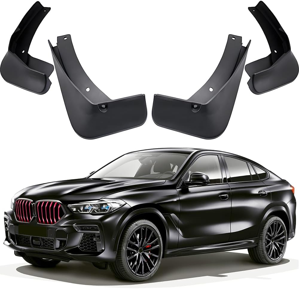Car Mudguard Fender Mud Flaps Splash Guards for BMW X6 40i M50i M60i 2020-2025, 4pcs Mud Guard Kit