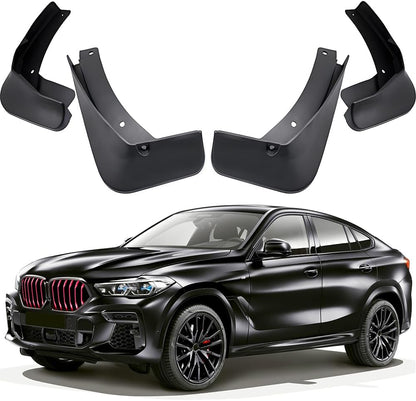 Car Mudguard Fender Mud Flaps Splash Guards for BMW X6 40i M50i M60i 2020-2025, 4pcs Mud Guard Kit