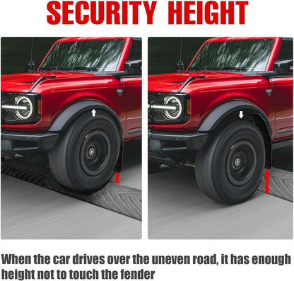 Ford Bronco Mud Flaps, Car Mudguard Fender Splash Guards for Ford Bronco 2021-2025 2/4-Door