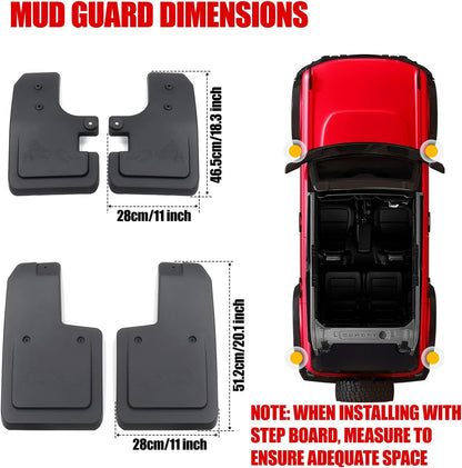 Ford Bronco Mud Flaps, Car Mudguard Fender Splash Guards for Ford Bronco 2021-2025 2/4-Door