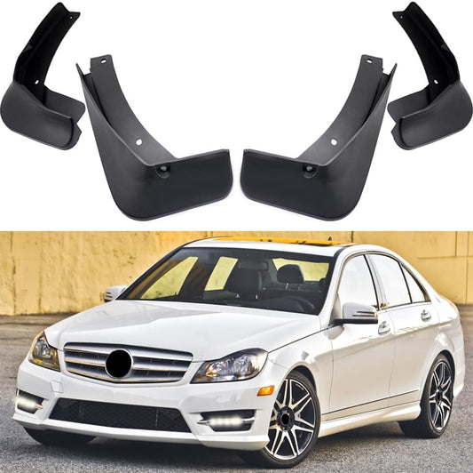 Car Mudguard Fender Mud Flaps Splash Guard for 2009-2014 Mercedes-Benz C250 C300 C350 w/AMG Sports Package