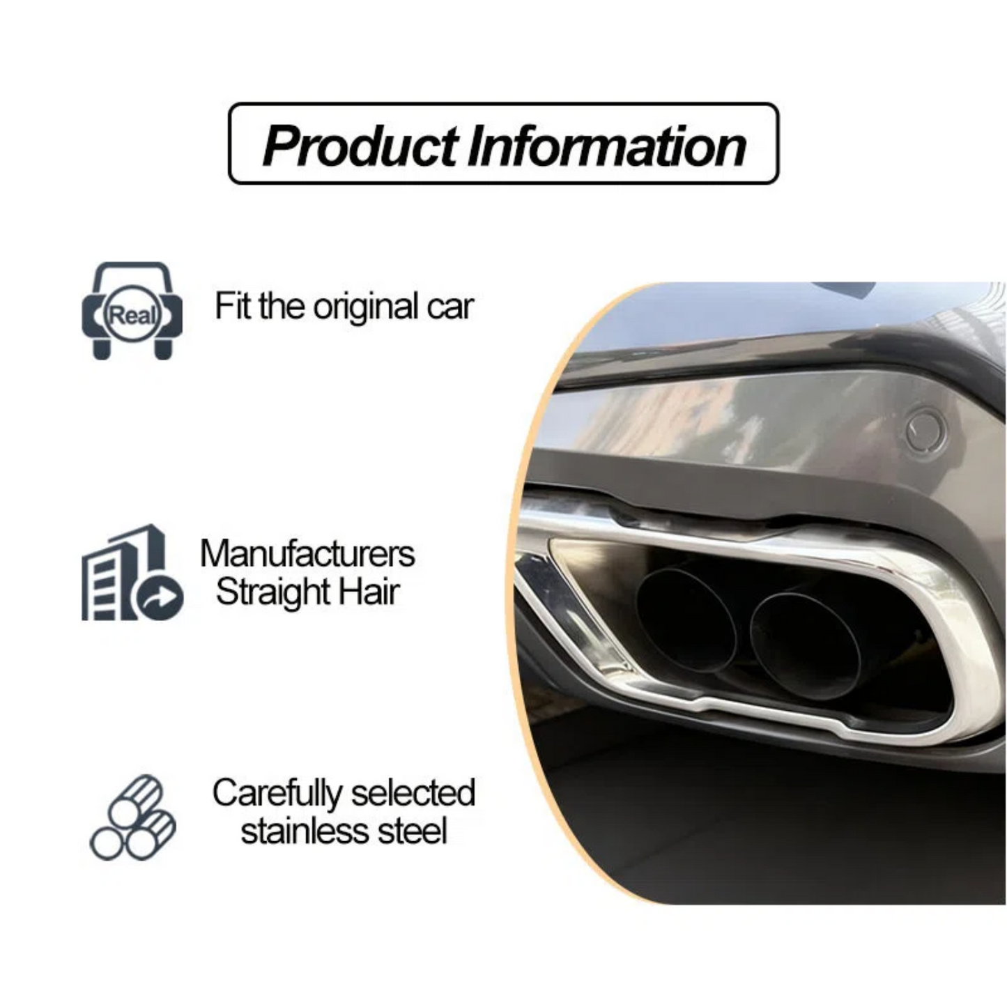 BMW X5 Upgrade Taller Dual Exhaust Tailtips Muffler Tailtips