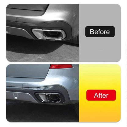 Steel Black Exhaust Muffler Decorative Cover Trim 2pcs For BMW X7 G07