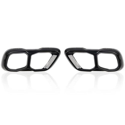 Steel Black Exhaust Muffler Decorative Cover Trim 2pcs For BMW X5 G05