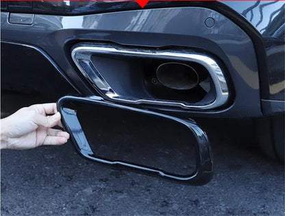 Steel Black Exhaust Muffler Decorative Cover Trim 2pcs For BMW X5 G05