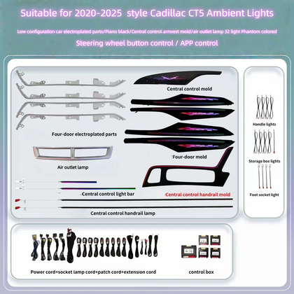 Integrated OEM Look Ambient Lighting Kit Compatible with Cadillac CT5 (2020-2025)