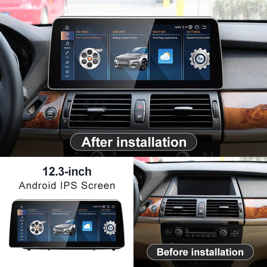 2006–2013 BMW X5 12.3" Digital Cockpit Android Car Multimedia IPS Touchscreen, OEM Style