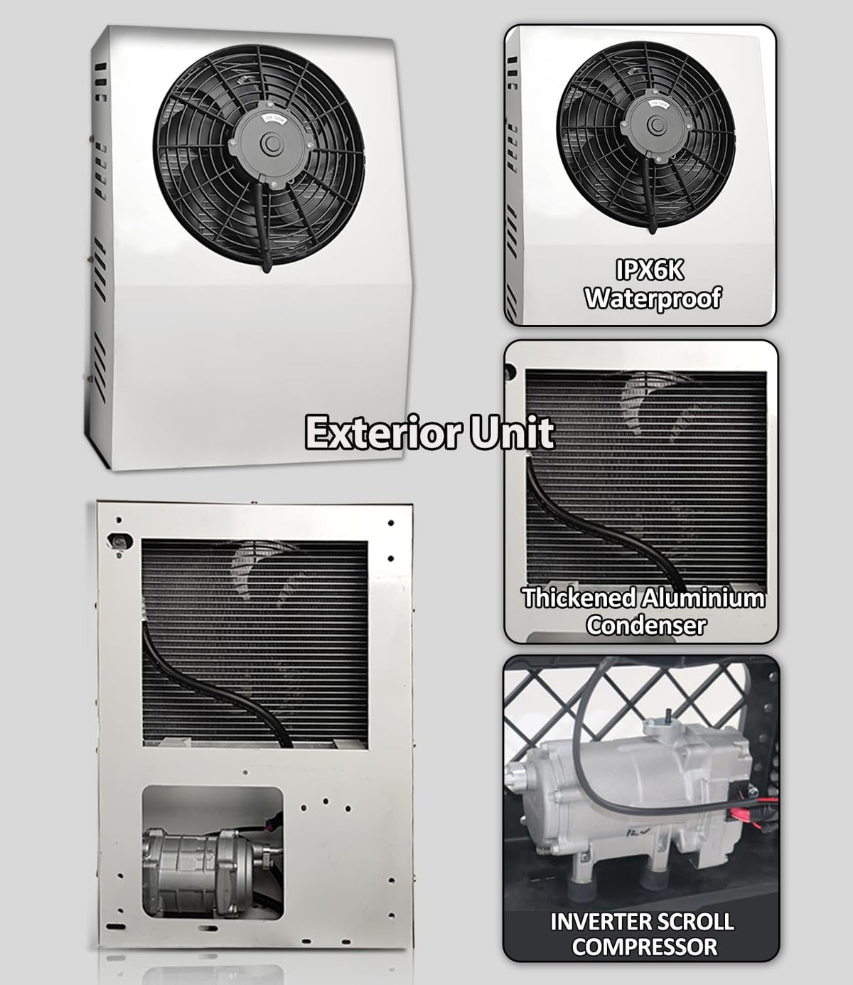 12V Air Conditioner 10000BTU, Mini Split 12 Volt Air Conditioner for Semi Trucks, Pickup, Car, RV, Vans, Buses