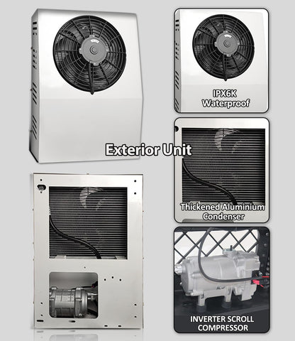 12V Air Conditioner 10000BTU, Mini Split 12 Volt Air Conditioner for Semi Trucks, Pickup, Car, RV, Vans, Buses