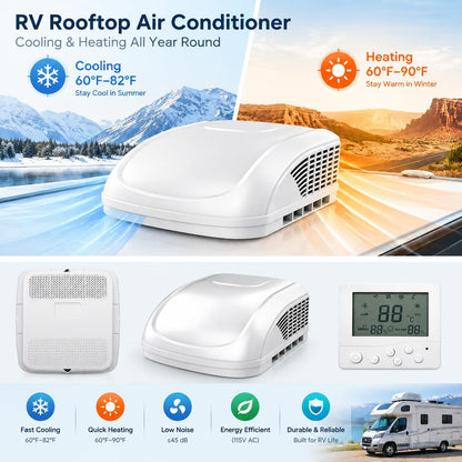 15000 BTU 115V RV Air Conditioner with Heat Pump,All-in-One DC Air Conditioner