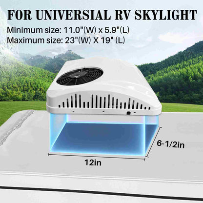 10000BTU 12V DC Rooftop Parking Air Conditioner with Heating for RVs, Trucks, Vans, Campers