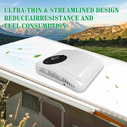 10000BTU 12V DC Rooftop Parking Air Conditioner with Heating for RVs, Trucks, Vans, Campers