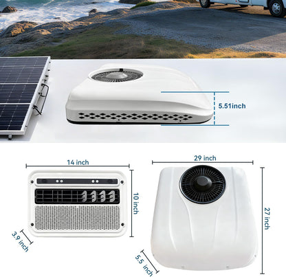 12v RV Rooftop DC air conditioner 8000BTU,for Motorhome Camper Van Truck