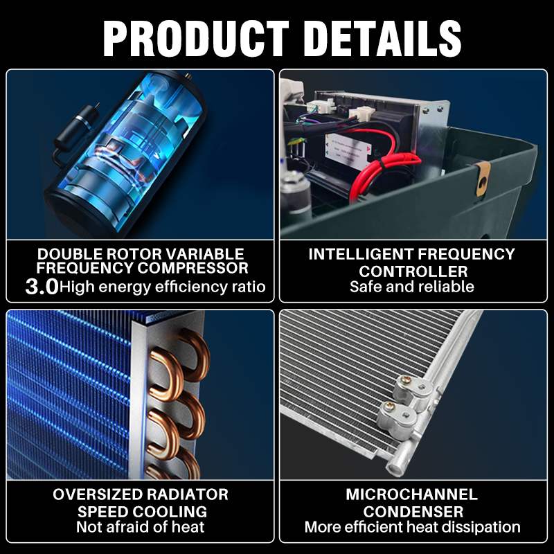 12V Air Conditioner, 12000 BTU Rooftop AC for Semi Truck Bus RV Van Camper