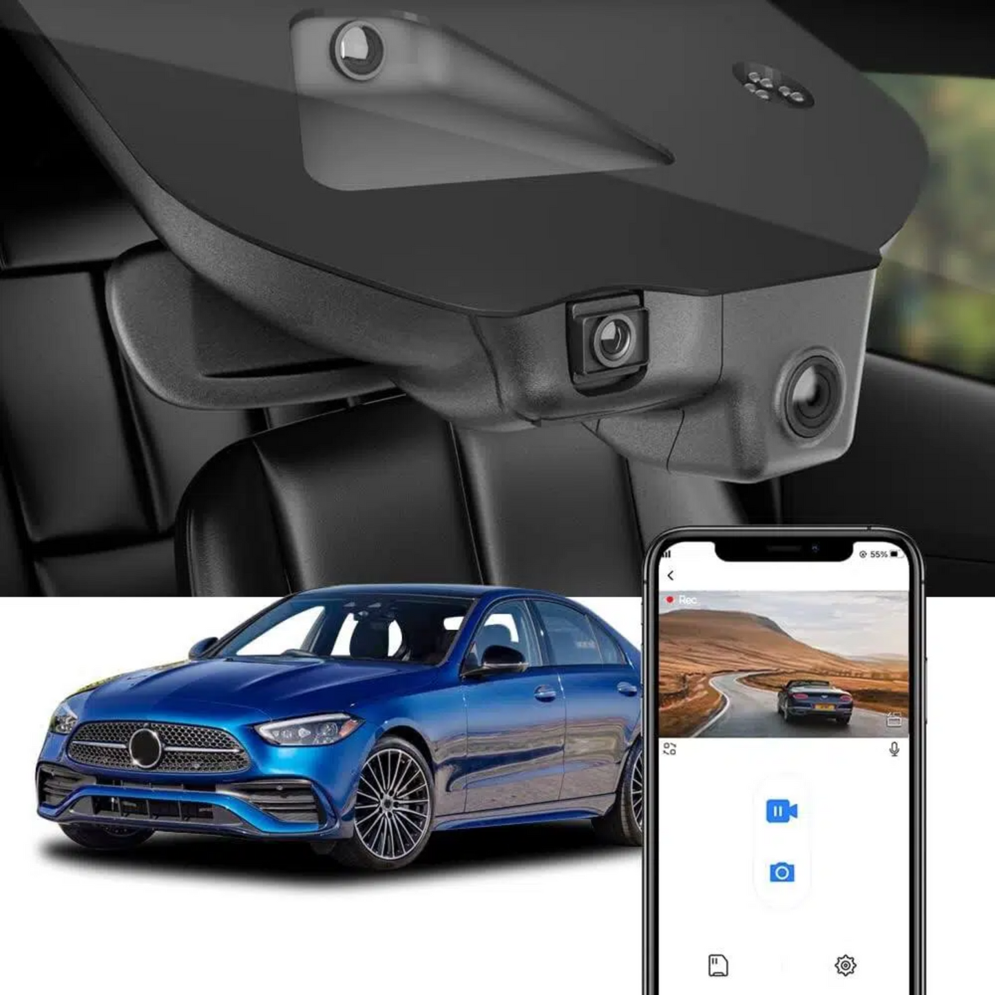 4K Dash Cam Suitable for Mercedes-Benz EQE Sedan 2023 -2025