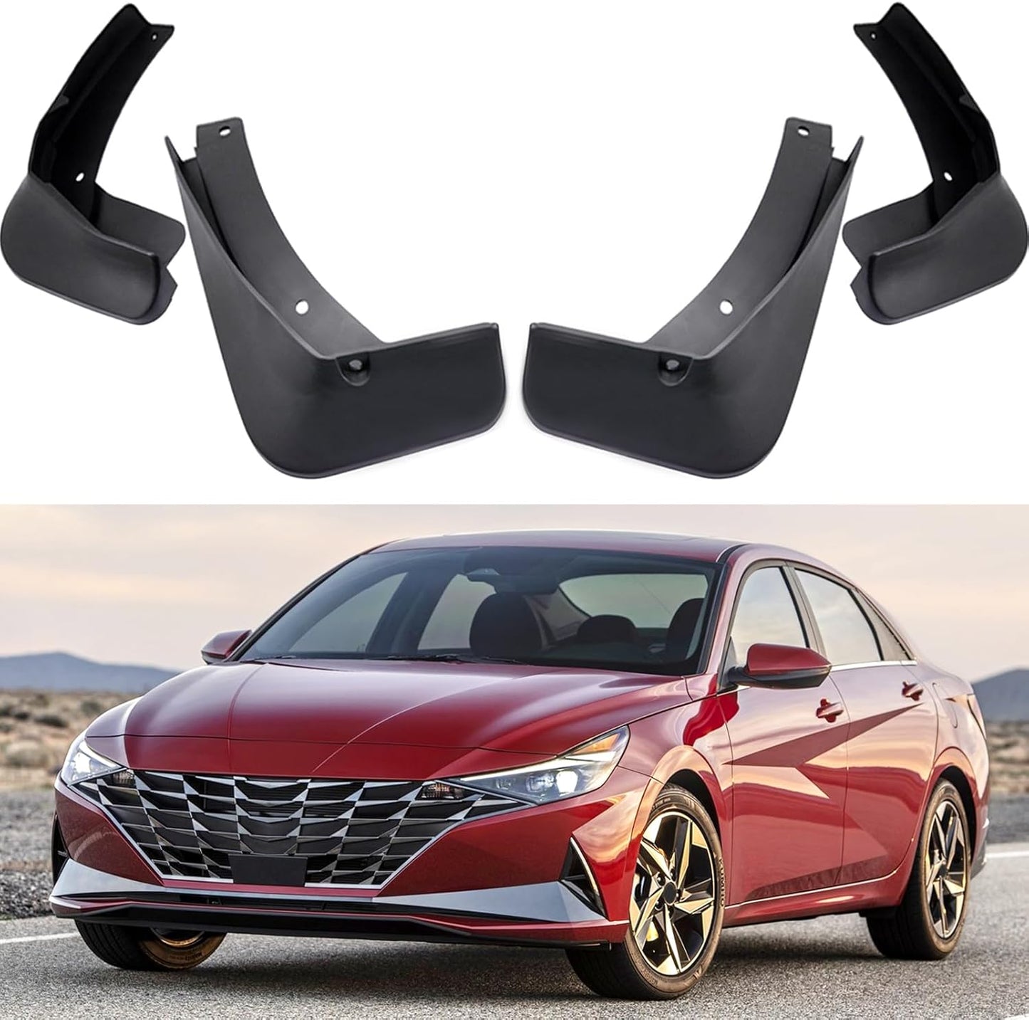 Car Mudguard Fender Mud Flaps Splash Guards for 2021-2023 Hyundai Elantra (No N-Line Package)