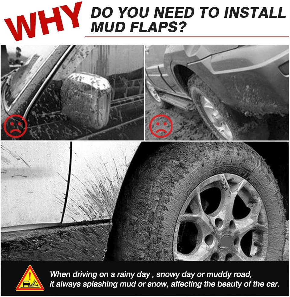 Ford Escape Mud Flaps, Car Mudguard Fender Splash Guards for Ford Escape 2020-2025 (Not for ST-Line Models)