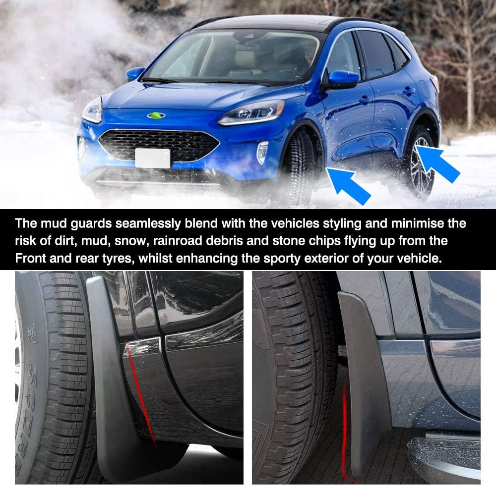 Ford Escape Mud Flaps, Car Mudguard Fender Splash Guards for Ford Escape 2020-2025 (Not for ST-Line Models)