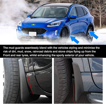 Ford Escape Mud Flaps, Car Mudguard Fender Splash Guards for Ford Escape 2020-2025 (Not for ST-Line Models)