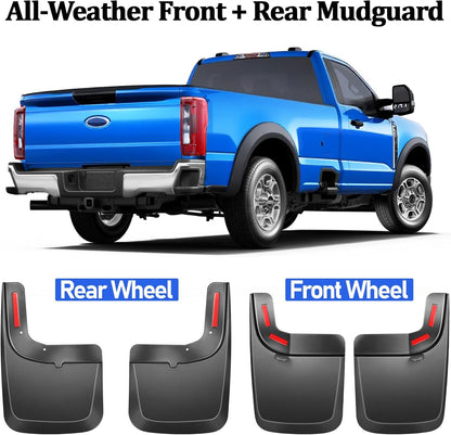 Mud Flaps Splash Guards for Ford F-250 F-350/2017-2026, Mudflaps Mud Guard for Trucks 4PCS Set Black OEM Fender Flares