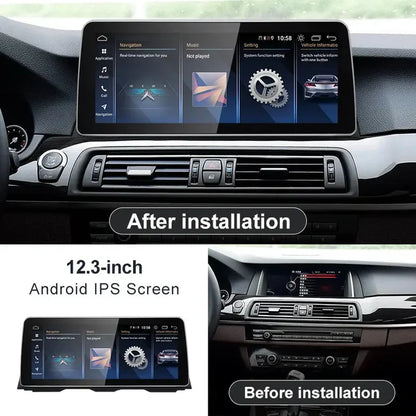 2010–2017 BMW 5 Series 12.3" Digital Cockpit Android Car Multimedia IPS Touchscreen, OEM Style
