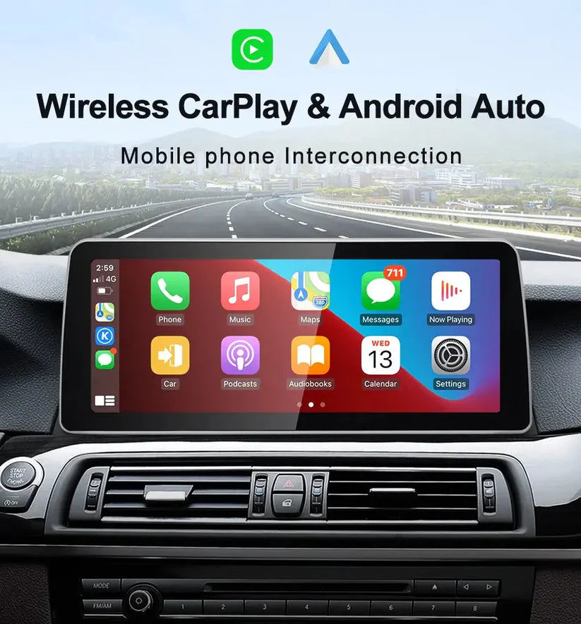 2010–2017 BMW 5 Series 12.3" Digital Cockpit Android Car Multimedia IPS Touchscreen, OEM Style