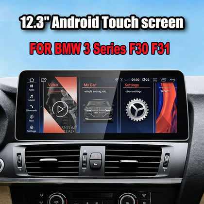 2011–2019 BMW 3 Series 12.3" Digital Cockpit Android Car Multimedia IPS Touchscreen, OEM Style